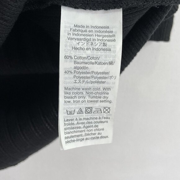 Madewell Shirt Women Small Black Textured Knit Off The Shoulder Boho Coastal NEW - Picture 10 of 13